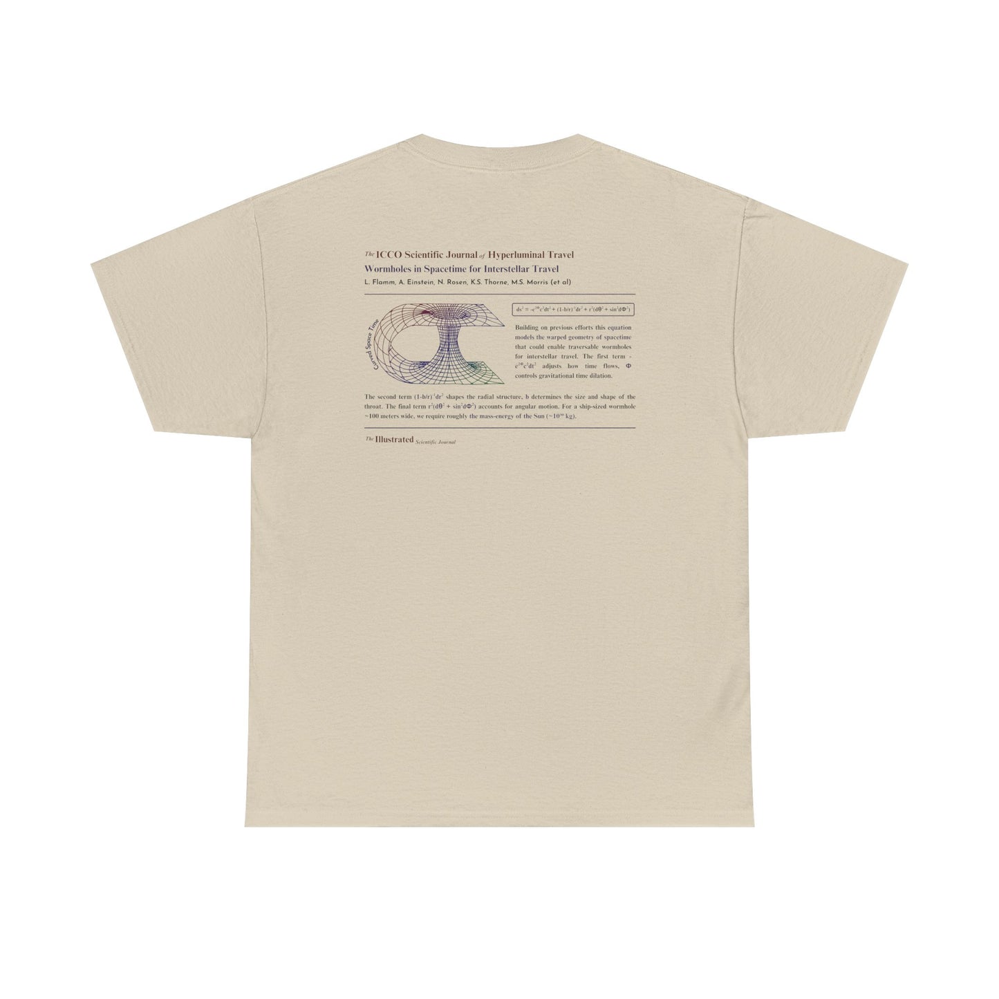 Wormhole Shirt | Unisex Heavy Cotton Shirt | Einstein-Rosen Bridge | Fun Gift for Science, Physics & Sci-Fi Fans | Space Shirt