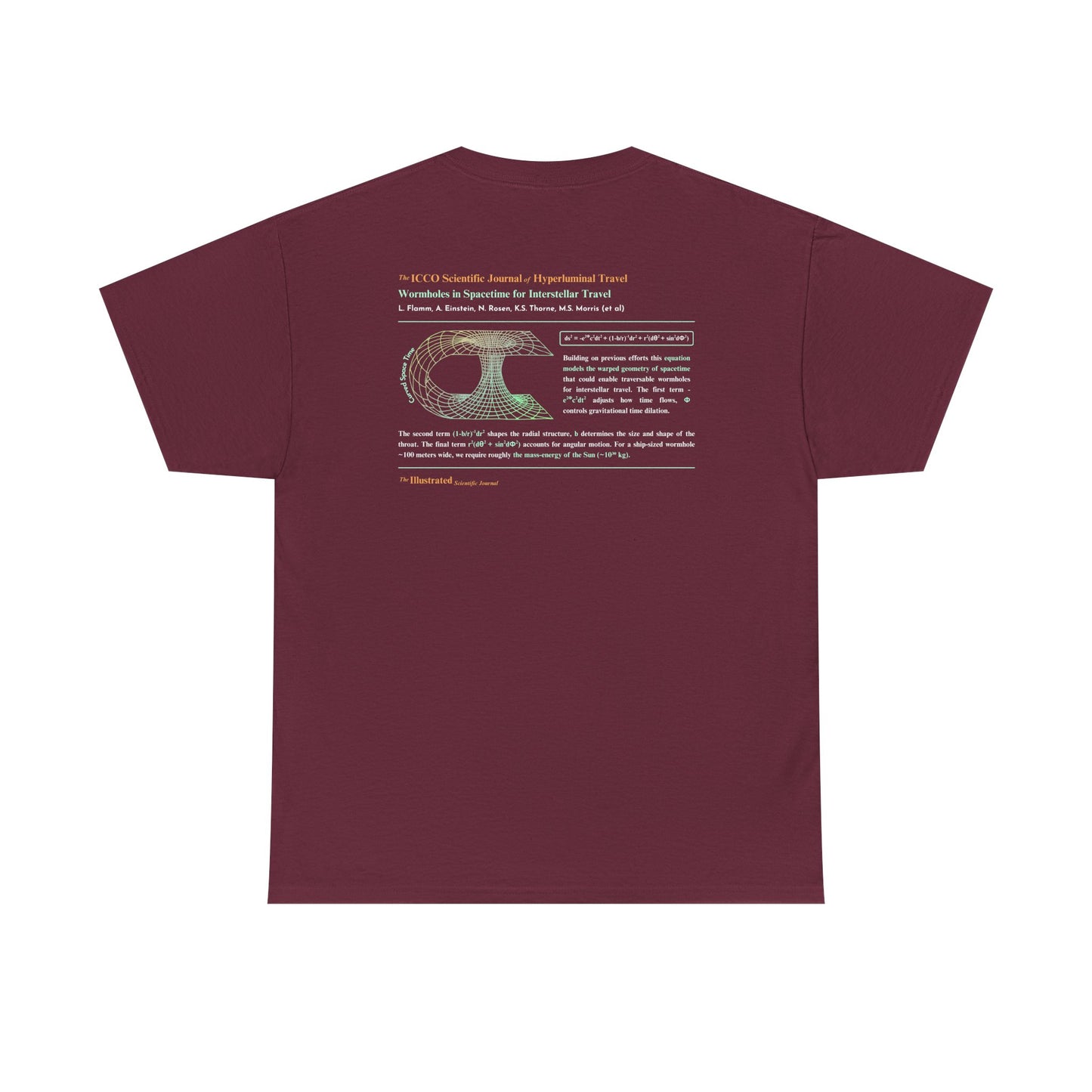 Wormhole Shirt | Unisex Heavy Cotton Shirt | Einstein-Rosen Bridge | Fun Gift for Science, Physics & Sci-Fi Fans | Space Shirt