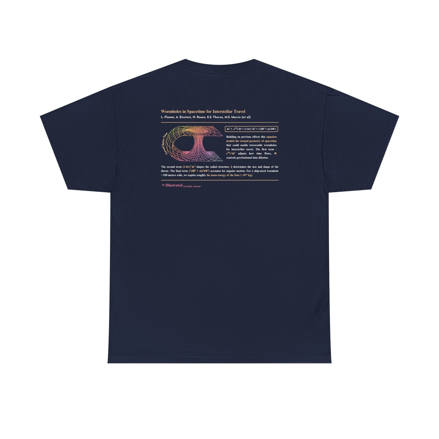 Wormhole Shirt | Unisex Heavy Cotton Shirt | Einstein-Rosen Bridge | Fun Gift for Science, Physics & Sci-Fi Fans | Space Shirt
