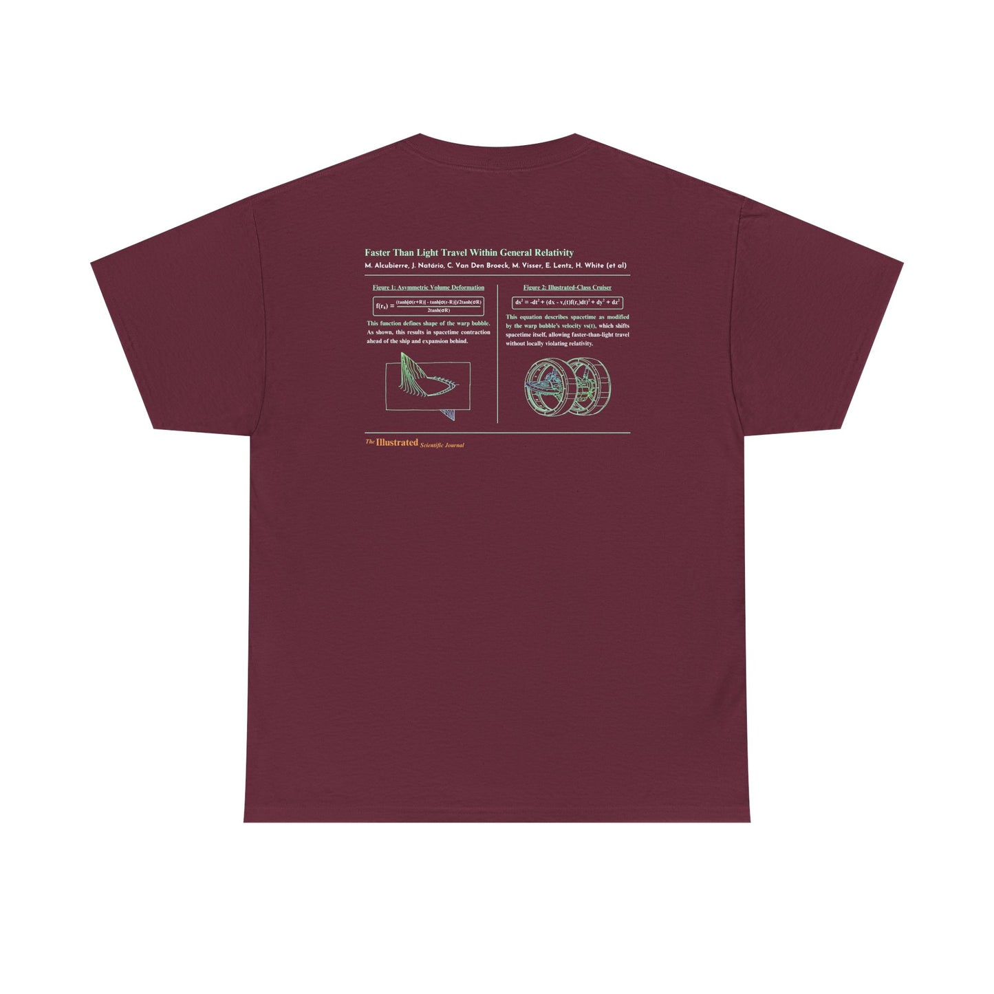 Alcubierre Warp Drive Shirt | Unisex Heavy Cotton Shirt | Fun Gift for Science, Physics & Sci-Fi Fans | Space Shirt