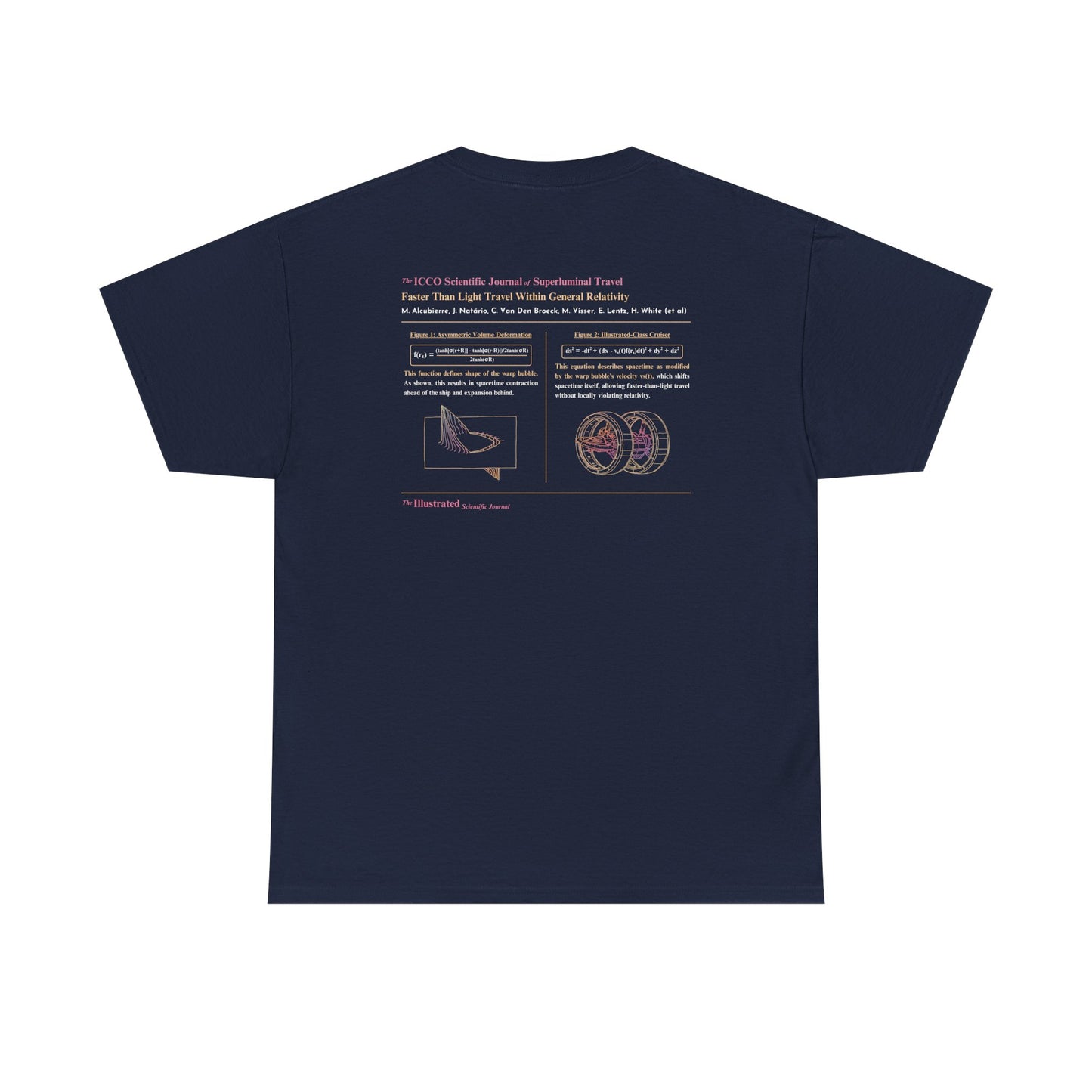 Alcubierre Warp Drive Shirt | Unisex Heavy Cotton Shirt | Fun Gift for Science, Physics & Sci-Fi Fans | Space Shirt