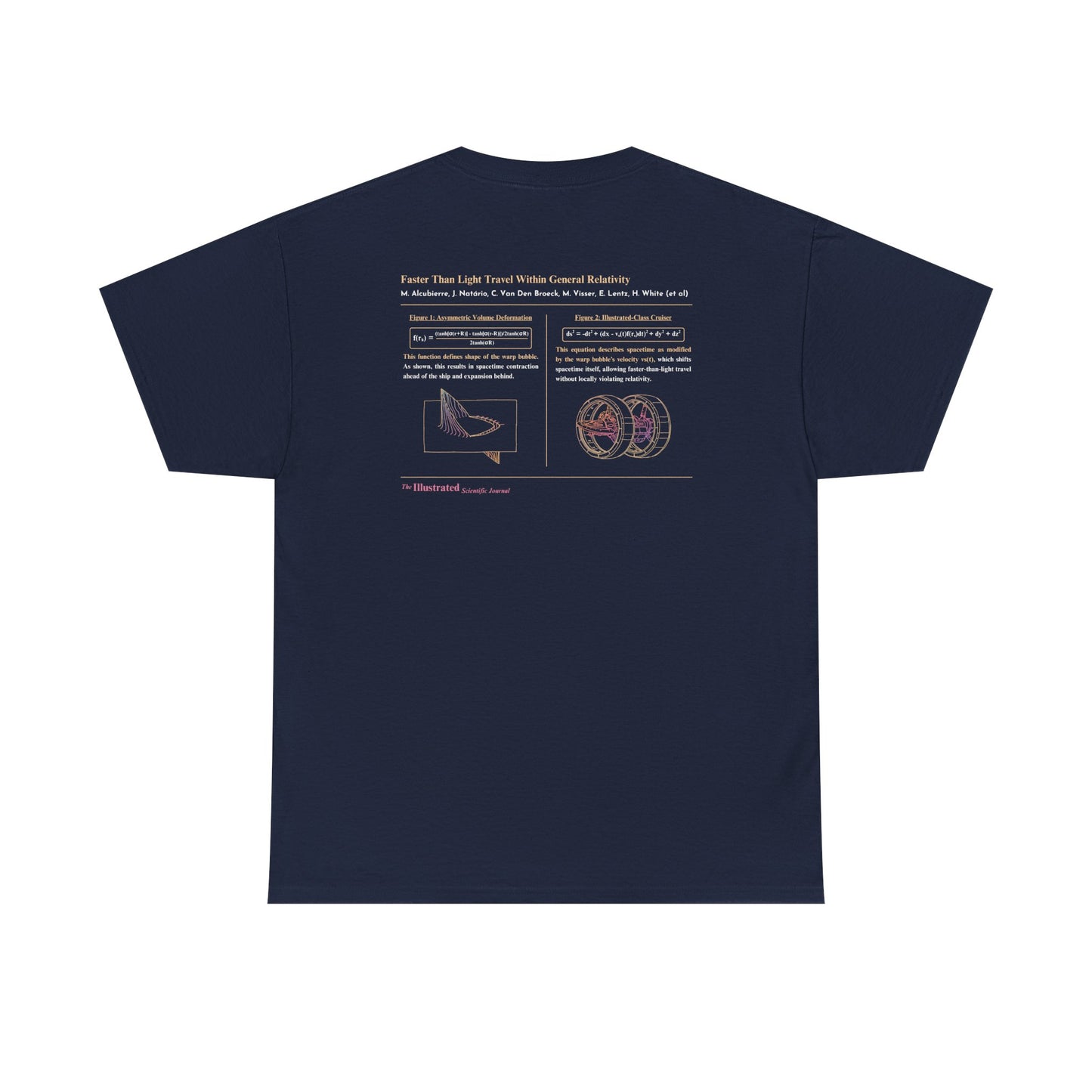 Alcubierre Warp Drive Shirt | Unisex Heavy Cotton Shirt | Fun Gift for Science, Physics & Sci-Fi Fans | Space Shirt