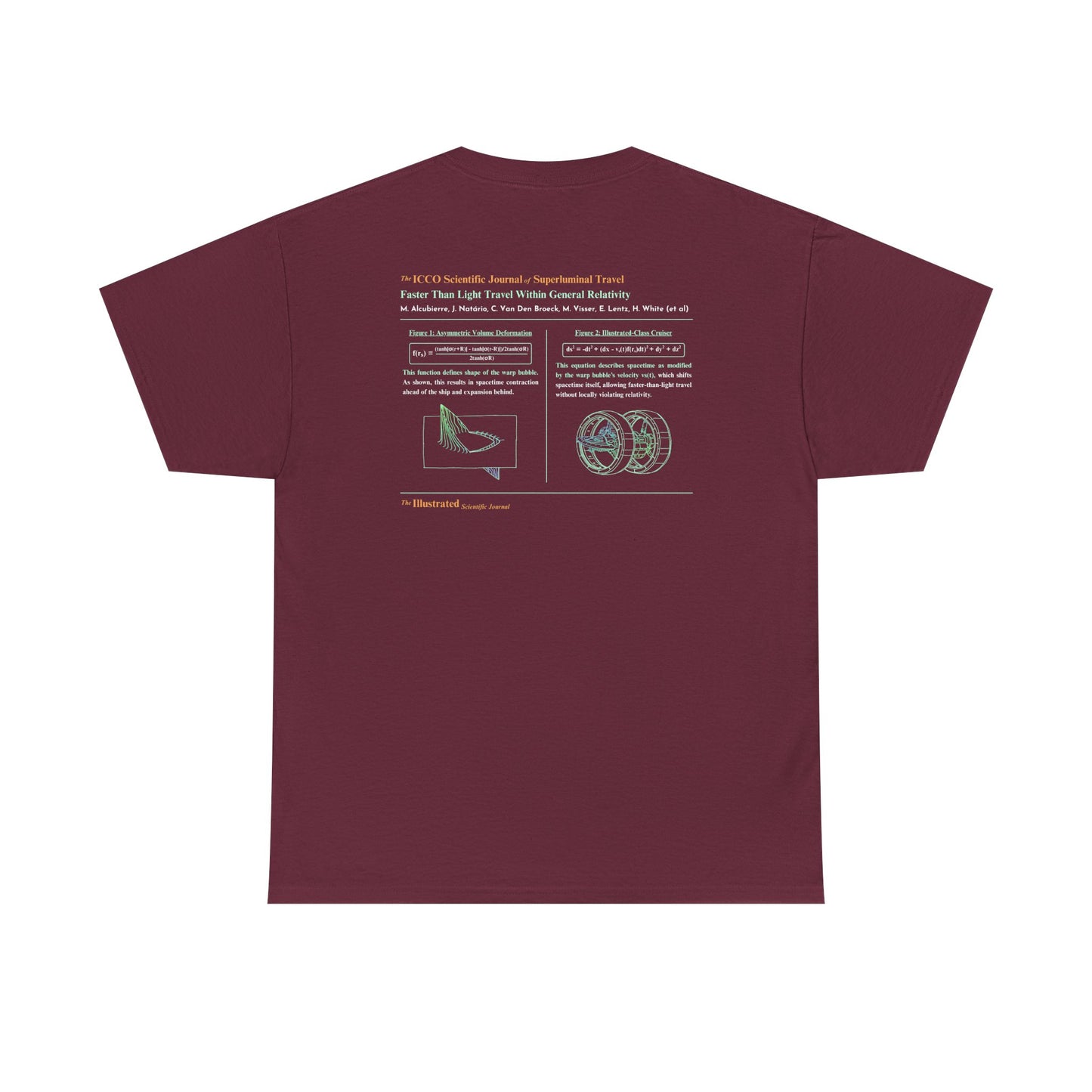 Alcubierre Warp Drive Shirt | Unisex Heavy Cotton Shirt | Fun Gift for Science, Physics & Sci-Fi Fans | Space Shirt