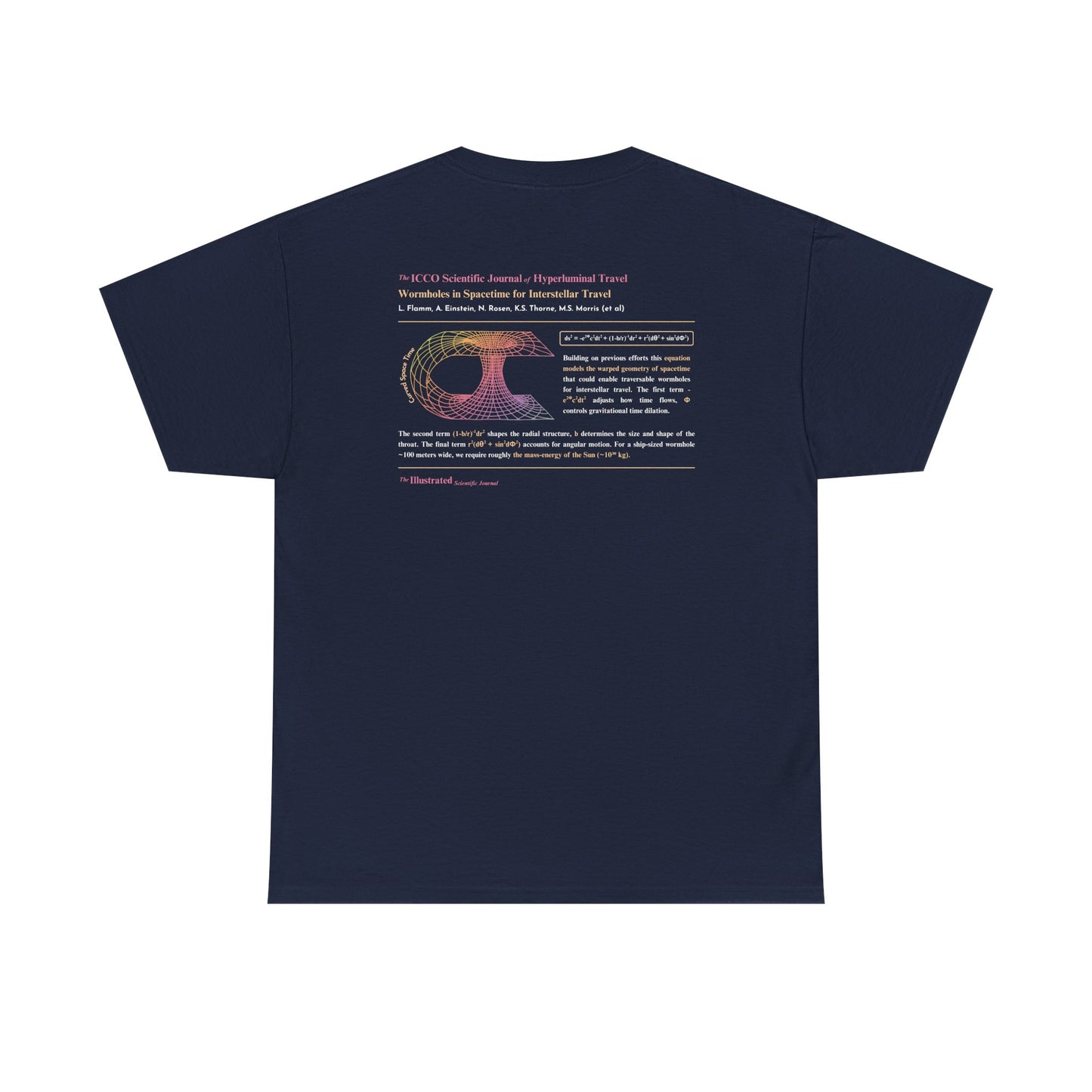 Wormhole Shirt | Unisex Heavy Cotton Shirt | Einstein-Rosen Bridge | Fun Gift for Science, Physics & Sci-Fi Fans | Space Shirt