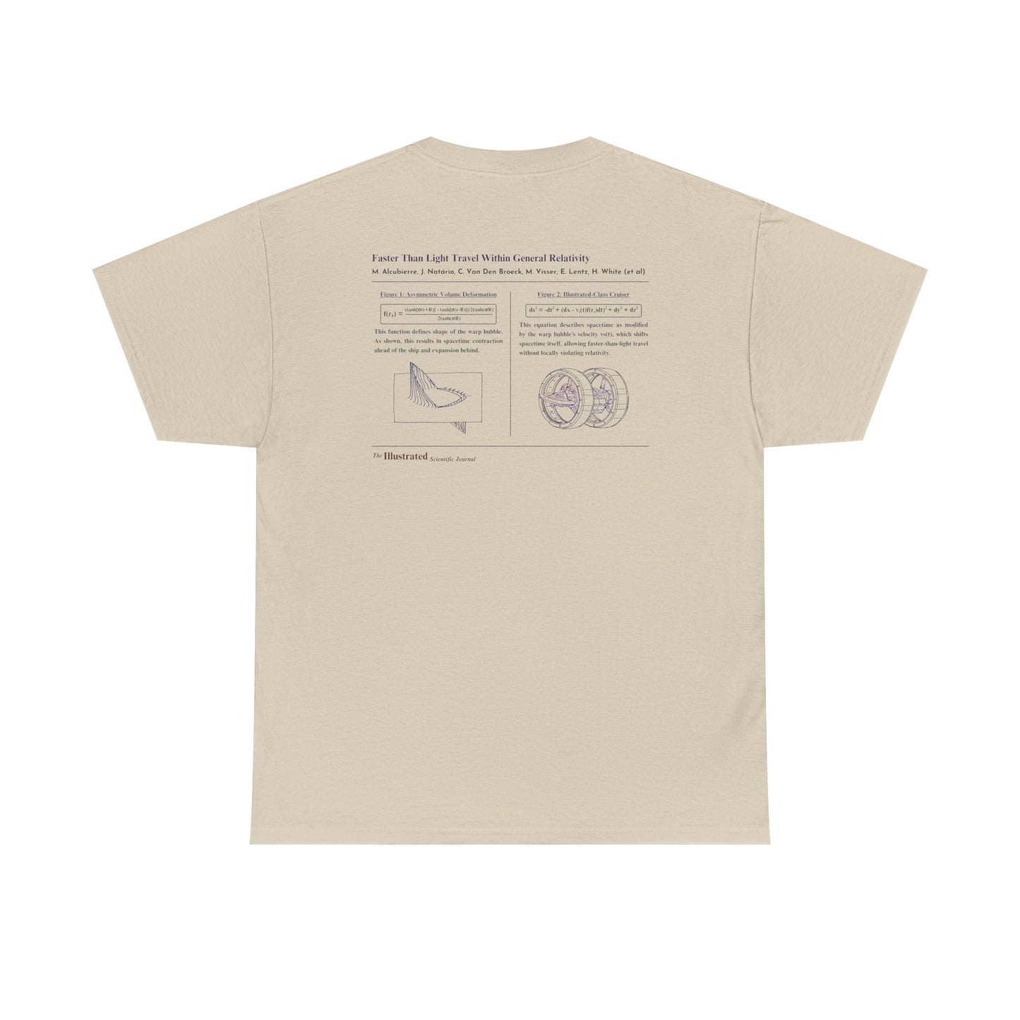 Alcubierre Warp Drive Shirt | Unisex Heavy Cotton Shirt | Fun Gift for Science, Physics & Sci-Fi Fans | Space Shirt