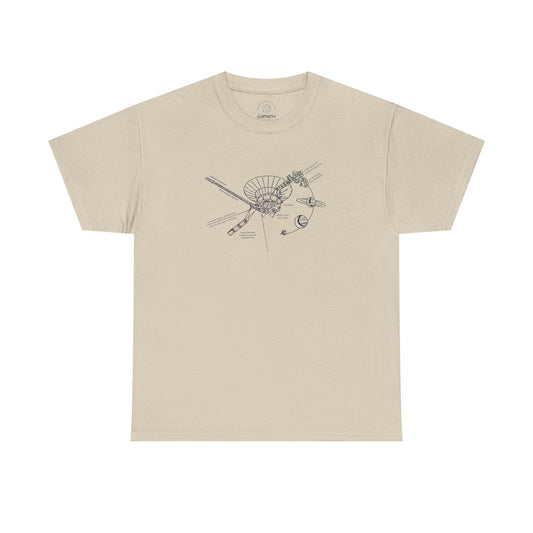 Voyager Grand Tour Shirt | Unisex Heavy Cotton Tee | 1977 Space Probe Design | Fun Gift for Science, NASA, STEM and Sci-Fi Fans